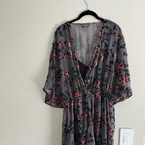 Vintage Inspired Burnt Velvet Dress ModCloth Size 2X. Beautiful!